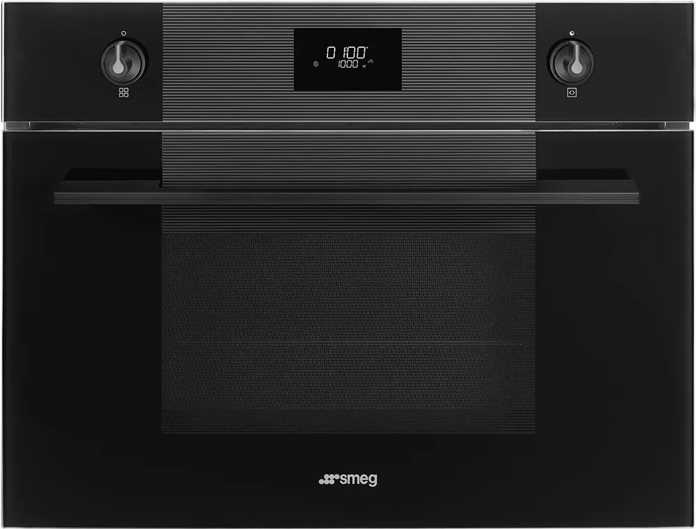 Eniten Myyty Yhdistelmämikroaaltouuni Smeg Linea SF4101MCNO, 60cm, musta