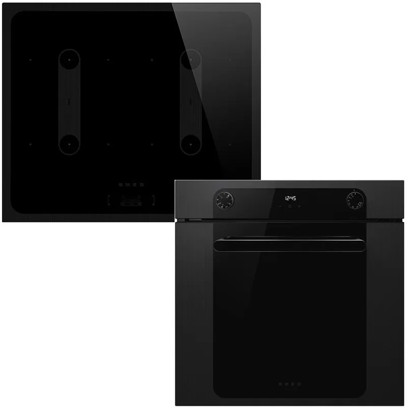 Keittiöpaketti Smeg - SF6200TB kalusteuuni ja SI2B22641D induktiotaso, musta Ilmainen Palautus
