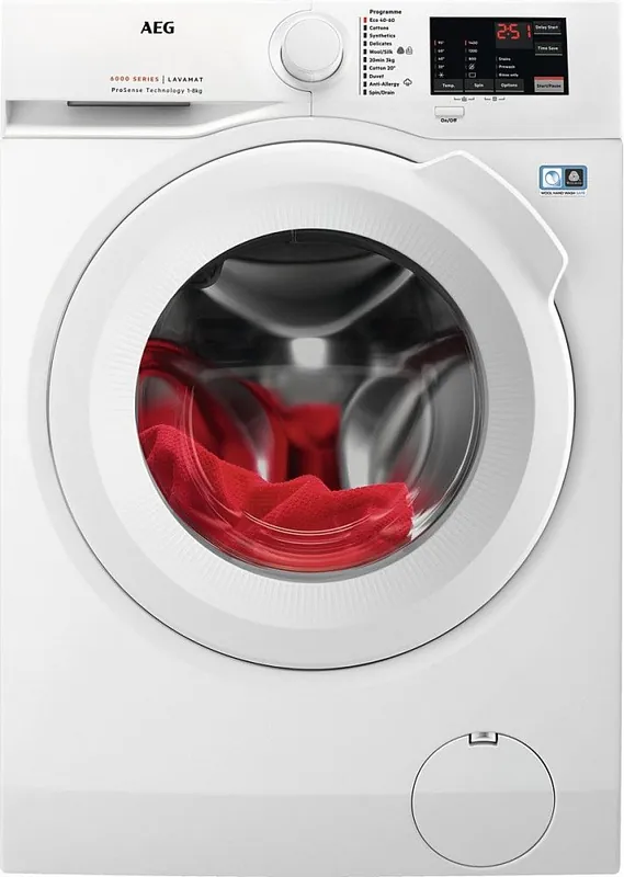 Alkuperäinen Edestä täytettävä pyykinpesukone AEG LR612M84I, 60cm, 8kg, 1400rpm, valkoinen