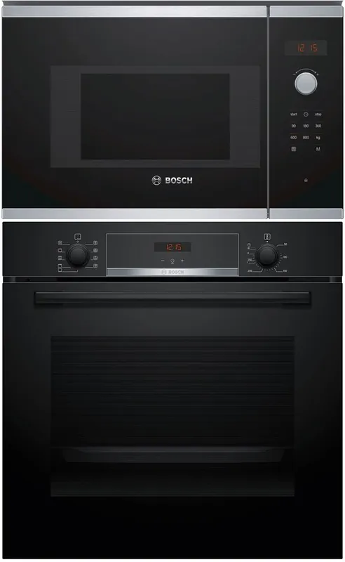 Tukkuhinta Erillisuuni ja mikroaaltouuni Bosch HBA534BB3-BFL523MS0, musta