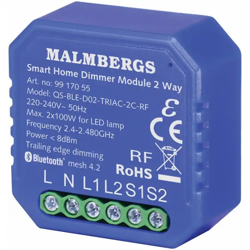 Eniten Myyty Bluetooth Smart Rasiasäädin 2-kanav. Rf-tuki 2x100W Led